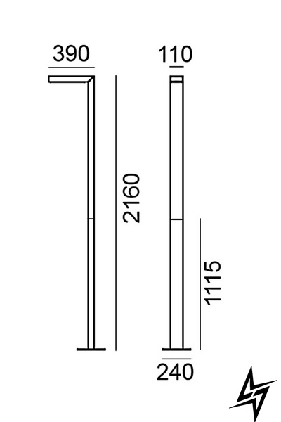 Фонарный столб Norlys Asker Pole 1360Al ЛЕД 27895 фото в живую, фото в дизайне экстерьера