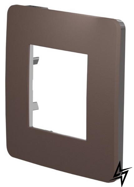 Однопостовая рамка Unica New Studio Color NU280217 шоколад/антрацит Schneider Electric фото