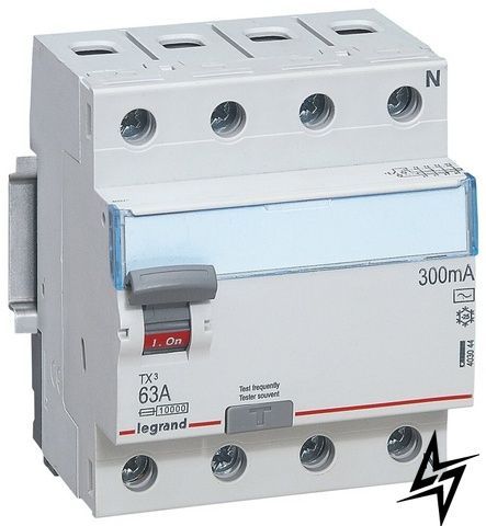 Устройство защитного отключения (УЗО) Legrand 403044 RX3, 4P, 63 А, 300 мА, 6 кА 403044 фото