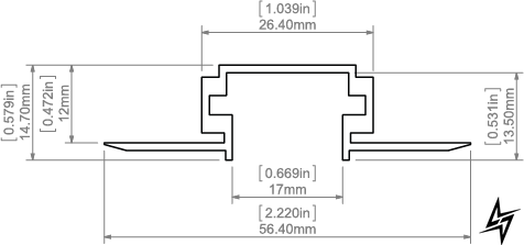 LED-профіль KLUS TPK-4, 1 метр KLUS_18044NA_1 фото