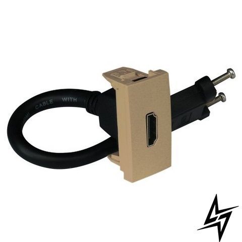 HDMI-розетка Efapel 45435 SDU Quadro 45, золото фото