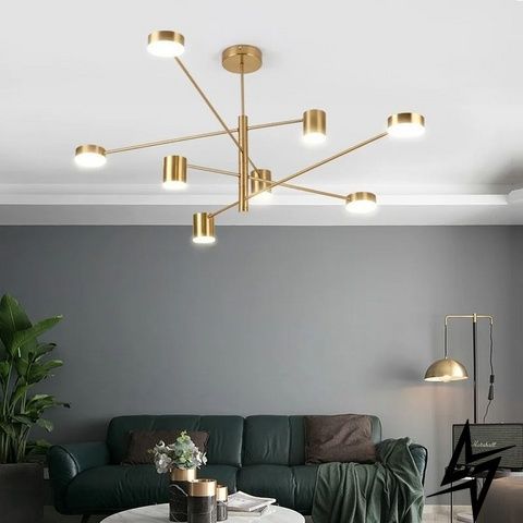 LED люстра 110&times;110 см латунная FLEA 26-1578 DE31/8 AB фото