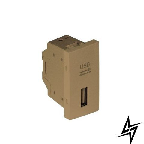 USB-зарядний модуль Efapel 45437 SDU Quadro 45, золото 45437 SDU фото