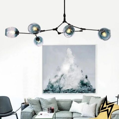 Люстра 031126 Glass Black/Blue 5P E27 136&times;85 см Черный/Голубой 031126 фото