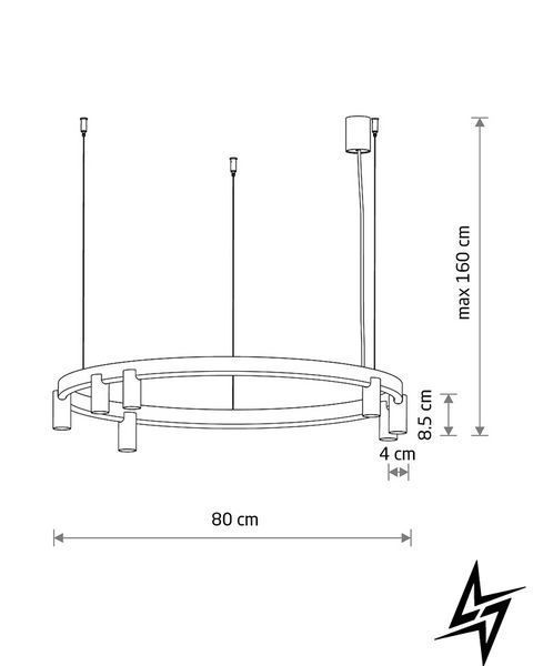 Підвісна люстра Nowodvorski Fourty 12284 7&times;GU10 + LED 3000 К бежева 12284 фото