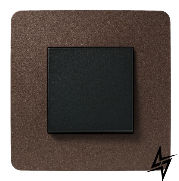 Однопостовая рамка Unica New Studio Color NU280217 шоколад/антрацит Schneider Electric фото