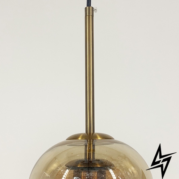 Латунний світильник із подвійним янтарним плафоном LE39467 Латунь/Помаранчевий 15см 1xE27 AA 330/1 AB+AM фото наживо, фото в дизайні інтер'єру