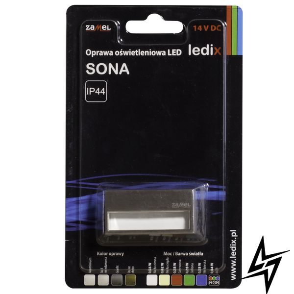 Настінний світильник Ledix Sona без рамки 12-111-26 накладний Сталь RGB 14V LED LED11211126 фото наживо, фото в дизайні інтер'єру