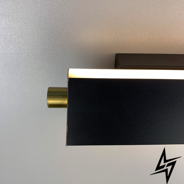 Настенное бра MARK в черном корпусе LE37884 LED 3000-4500-6000K 4x29см Черный/Золото W 090-300 CF+GD фото в живую, фото в дизайне интерьера