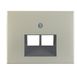 Накладка для подвійний розетки UAE нержавіюча сталь K.5 14097004 Berker фото 2/5