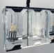 Современная люстра с хрустальными пластинами в корпусе хром LE25077 8xE14 30x80см Хром/Прозрачный CO 3-800 фото в дизайне интерьера, фото в живую 7/7