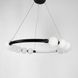 Черная люстра Nordic Pearl с плафонами-жемчужинками на 3 режима LE41045 LED 25W 3000–4500–6000K 60x60см Черный/Белый SG 33-600 BK фото в дизайне интерьера, фото в живую 2/7