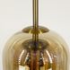 Латунный светильник с двойным янтарным плафоном LE39467 Латунь/Оранжевый 15см 1xE27 AA 330/1 AB+AM фото в дизайне интерьера, фото в живую 6/6
