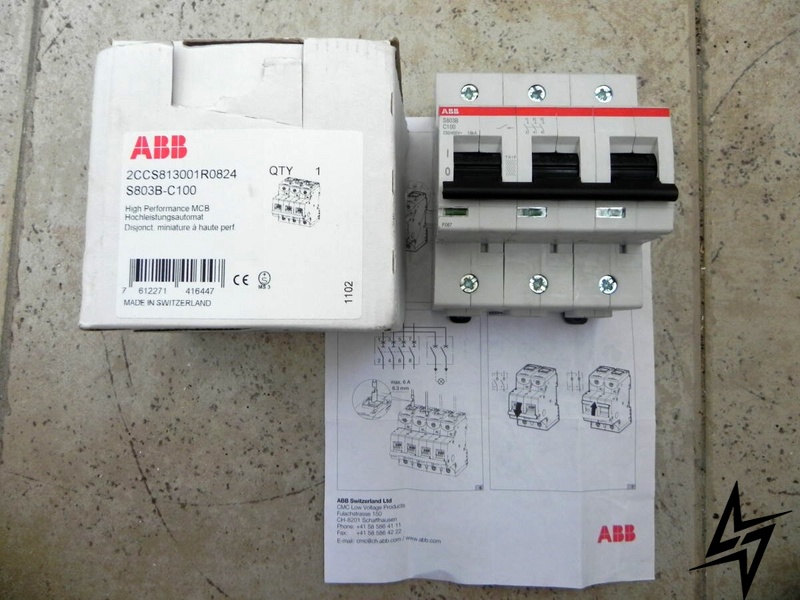 Автоматический выключатель ABB 2CCS813001R0824 System pro M 3P 100A C 16kA фото