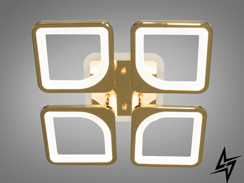 Потолочная люстра с диммером и LED подсветкой цвет золото 80W D23-33597 Золото S8060/4G LED 3color dimmer фото в живую, фото в дизайне интерьера