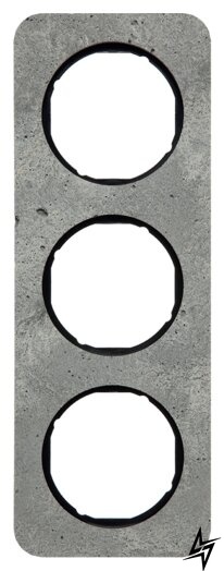 Трехместная рамка R.1 10132374 (серый/черная) Berker фото