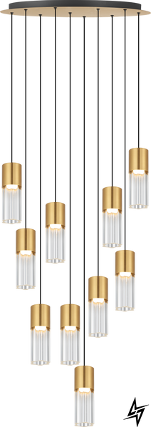 Zumaline Iggly DU31909A/50W Люстра LED 50W 1831Lm 3000/4500/6500K Чорний фото