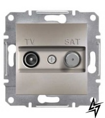 Розетка TV-SAT крайова без рамки бронза Asfora, EPH3400169 Schneider Electric фото