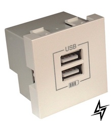 Механизм двойной USB розетки Logus 45439 SGE CHARGER TYPE A лед Efapel фото