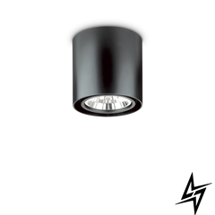 Точечный накладной светильник Ideal Lux Mood Pl1 D15 Round Nero 243450 47707 фото в живую, фото в дизайне интерьера