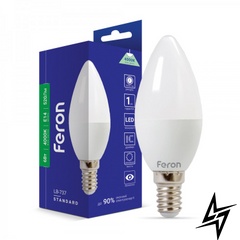 LED лампа Feron 25678 Standart E14 6W 4000K 3,7x10 см фото