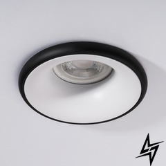 Врезной точечный светильник PRD RING R BK + PRD 3557-2 WH MJ12020+MJ00017-C фото в живую, фото в дизайне интерьера