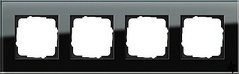 021405 Рамка Esprit Чорне скло 4-постова Gira фото