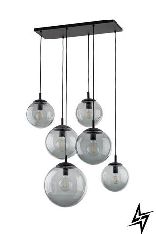 Люстра TK Lighting Esme 5384 на 6 ламп E27 чорний і сірий 140 &times; 77 &times; 47 см фото