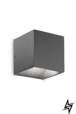 Вуличний настінний світильник Ideal Lux Rubik AP Antracite 247083 LED 8,5 Вт 3000 K, L 10 &times; H 10 &times; P 10 см фото