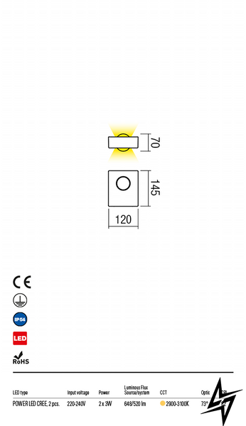 9570 Настенный светильник Redo ERIS IP54 DG 3000K ЛЕД  фото в живую, фото в дизайне экстерьера