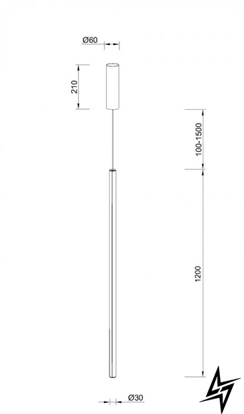 Светильник подвесной KLOODI KD-JD 1200 46W 4К ALU ЛЕД  фото в живую, фото в дизайне интерьера