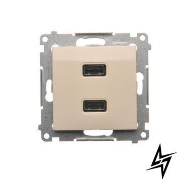 Зарядний пристрій USB A+A 21A кремовий Simon 54 DC2USB.01/41 фото