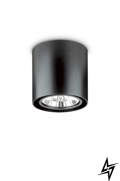 Точечный накладной светильник Ideal Lux Mood Pl1 D15 Round Nero 243450 47707 фото в живую, фото в дизайне интерьера