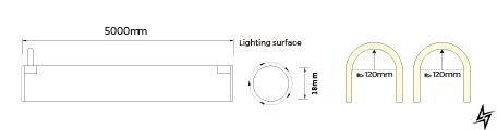 Гнучкий неон COLORS 24V-IP65 14.4W 800Lm 4000K 5м NNR18-NW фото