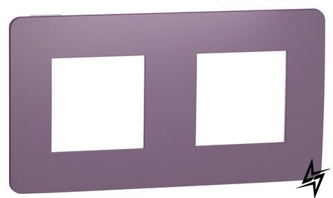 Двухпостовая рамка Unica New Studio Color NU280414 лиловый/белый Schneider Electric фото