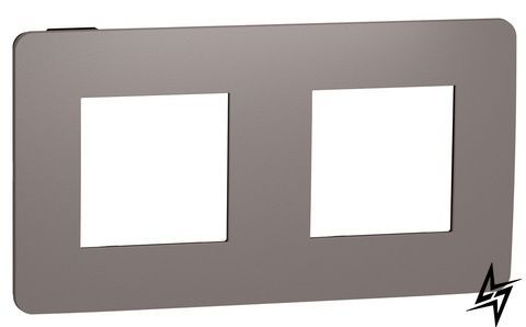 Двухпостовая рамка Unica New Studio Color NU280417 шоколад/антрацит Schneider Electric фото