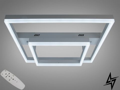 Стельова LED люстра 3 кільця 60 Вт матовий хром Demeza 26-23821 фото