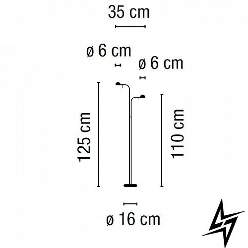 Торшер 1665 93/10 Vibia Pin LED фото