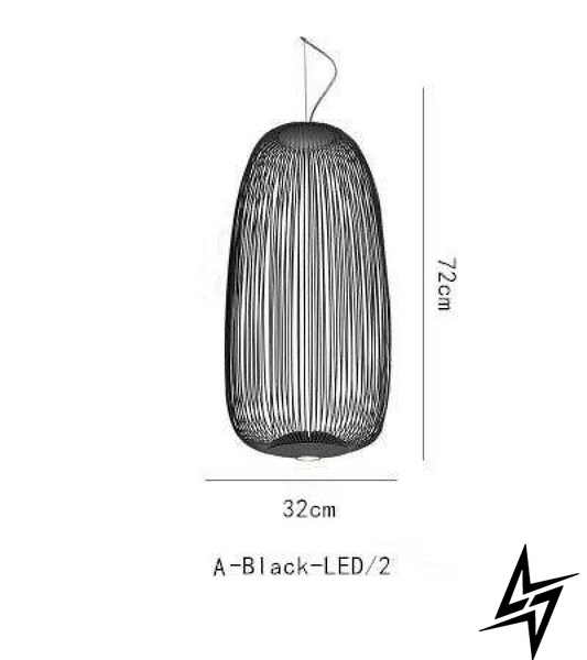Підвісний світильник світлодіодний V23-14585 ZP02- black фото наживо, фото в дизайні інтер'єру