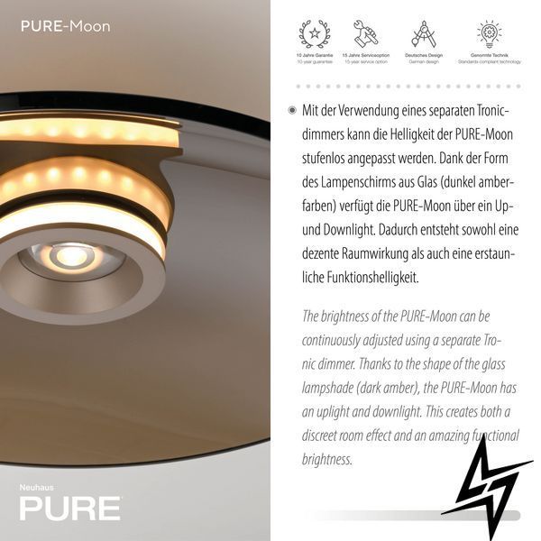 Paul Neuhaus Pure Moon 6095-97 Стельовий світильник LED 25,7W 950Lm 2700K Коричневий фото
