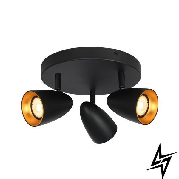 Спот Italux Tino SPL-36748-3R-BK-GD чорний 3&times;GU10 SPL-36748-3R-BK-GD фото
