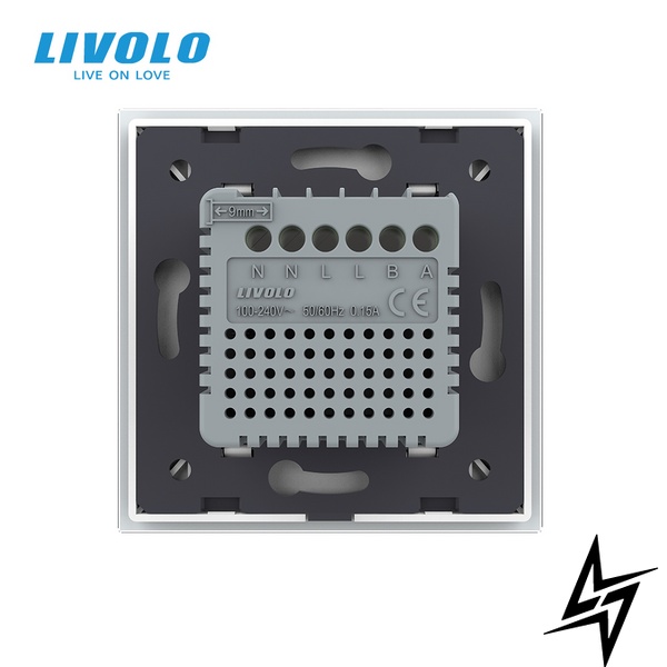 Цифровой сенсорный термостат для Конвектора Фанкойла Livolo белое стекло (VL-C7-FCA-2WPS72) фото