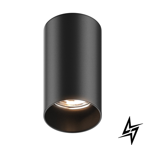 Накладной точечный светильник Zumaline 92680-N Tuba Sl 1 Black  фото в живую, фото в дизайне интерьера
