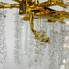 Удлиненная изысканная золотая люстра с хрустальными подвесами LE41146 16xG9 150см Золото/Прозрачный 33001-L GD фото в дизайне интерьера, фото в живую 6/9