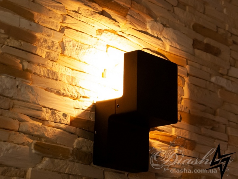 Плоский фасадный LED светильник D23-31059 Черный DFB-5001-Z-BK фото в живую, фото в дизайне экстерьера