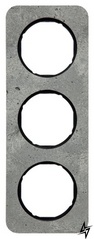 Тримісний рамка R.1 10132374 (сірий / чорна) Berker фото