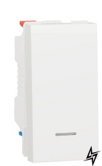 Одноклавішний вимикач NU310618N з підсвічуванням схема 1 10А 1М білий Unica New Schneider Electric фото