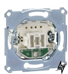 Механізм 1-клавішного вимикача з підсвічуванням Schneider Electric Merten MTN3131-0000 фото