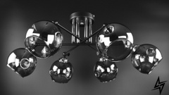 Потолочная люстра на 6 лампочек L23-37191 Черный 51810/6-gr фото в живую, фото в дизайне интерьера