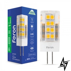 LED лампа Feron 25775 Standart G4 4W 4000K 1,6x4,3 см фото